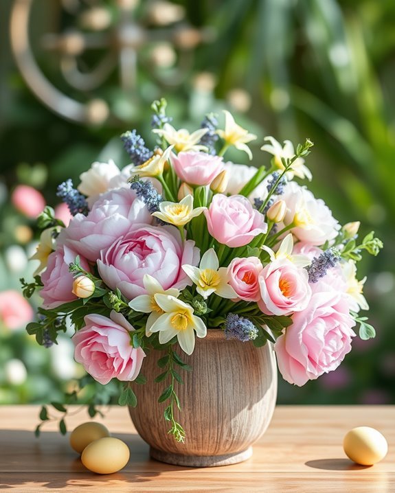 pastel floral arrangements easter