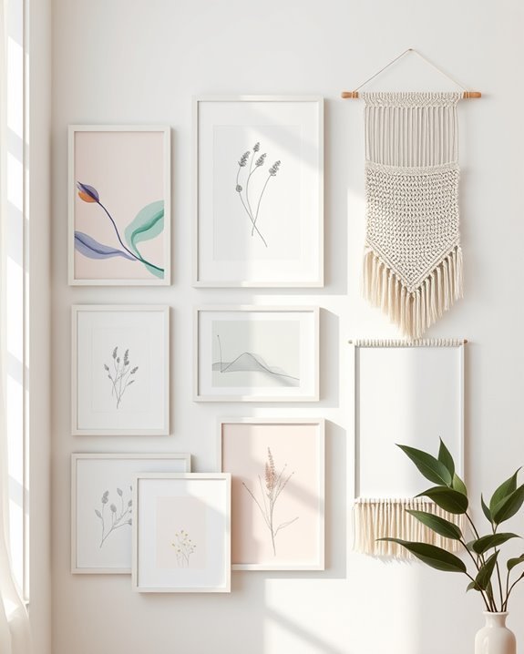pastel gallery wall inspiration