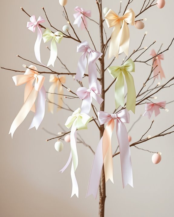 pastel ribbons enhance decor