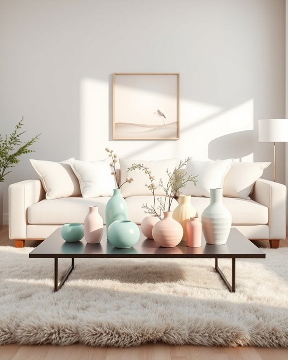 pastel vases for spring