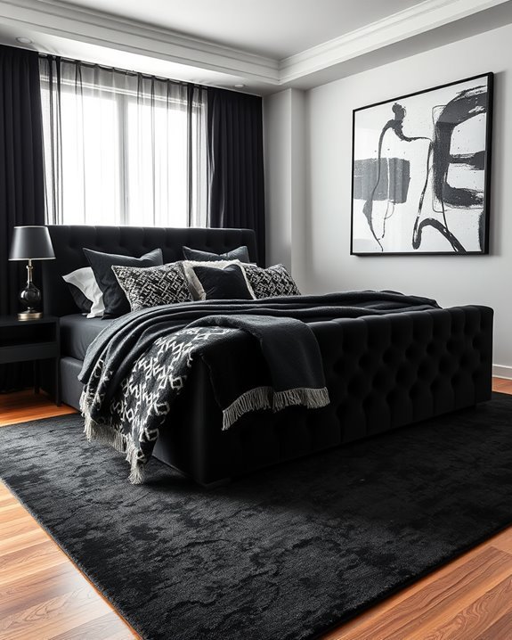 patterned black fabric combinations