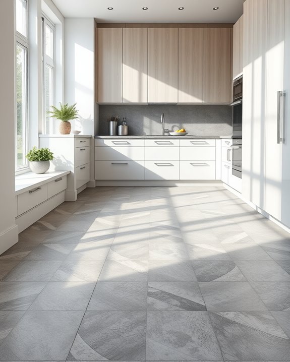 patterned grey cement tiles