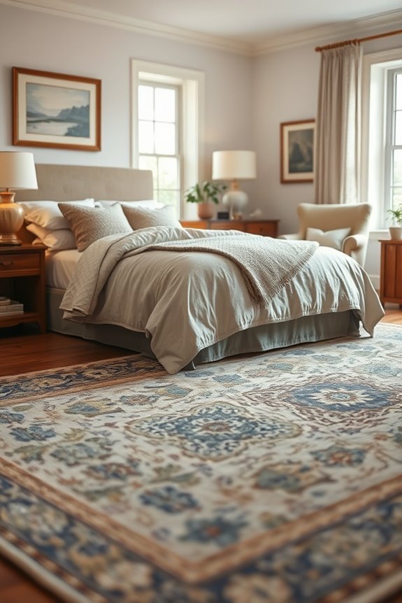patterned rug layering techniques