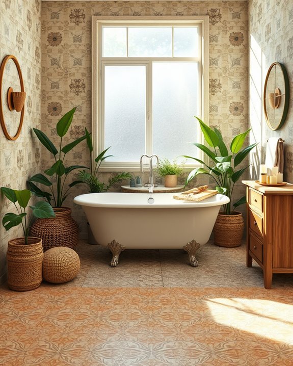 patterned tiles for bathrooms