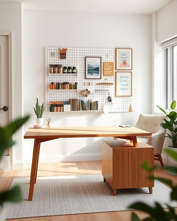 pegboards for organized storage