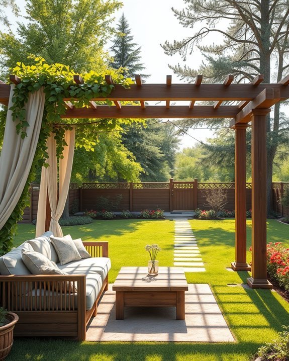 pergola enhances outdoor ambiance