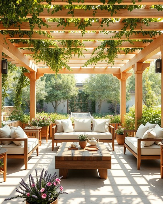 pergolas enhance outdoor cafes