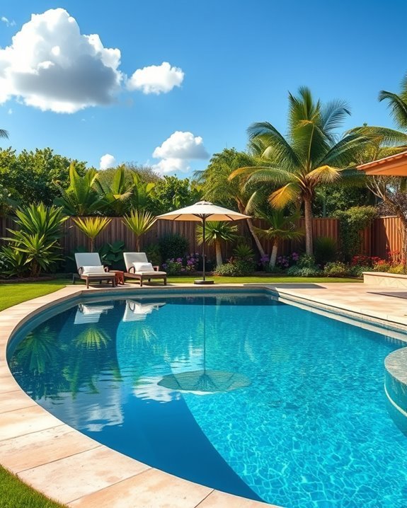 personal oasis with pool