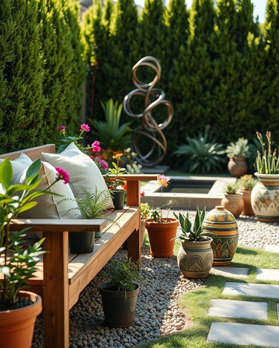personalize backyard with art