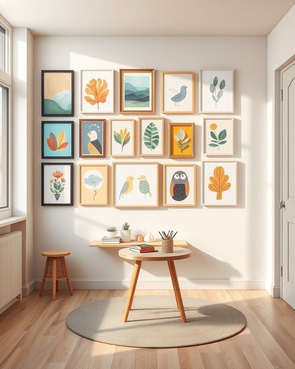personalized artistic gallery wall