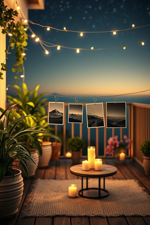 personalized balcony photo display