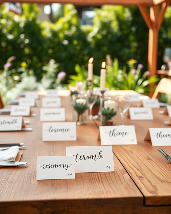 personalized barbecue place cards