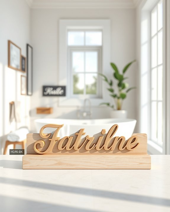 personalized bathroom name signs