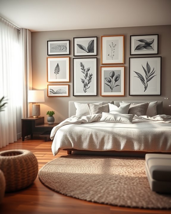 personalized bedroom art display