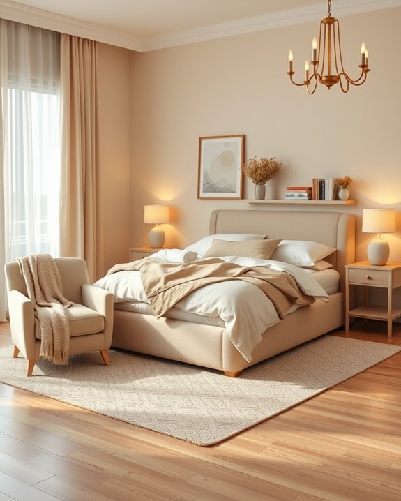 personalized beige bedroom decor