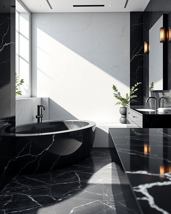 personalized black granite features