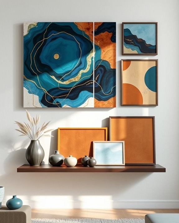 personalized blue and brown art