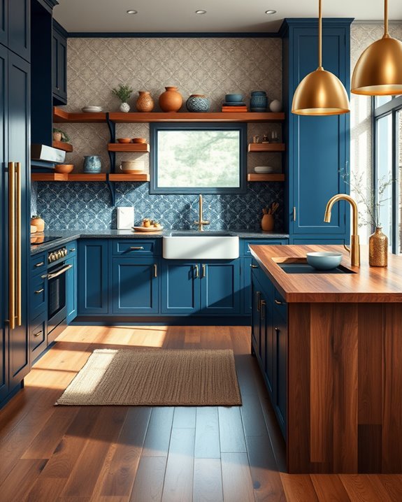 personalized blue brown decor