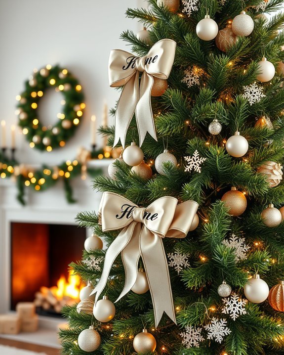 personalized christmas tree bows