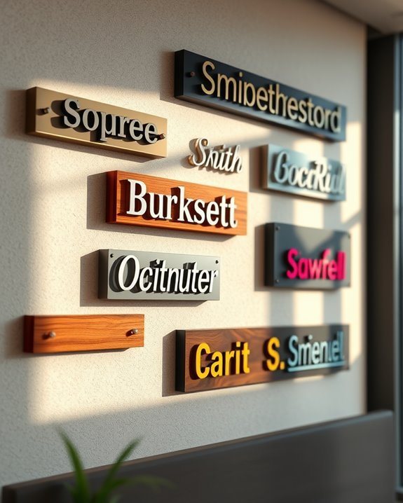 personalized decorative name signs