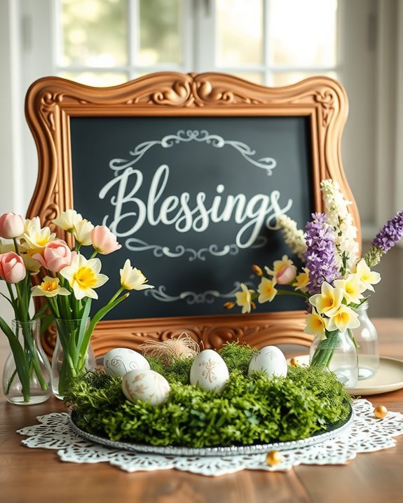 personalized easter blessings chalkboard