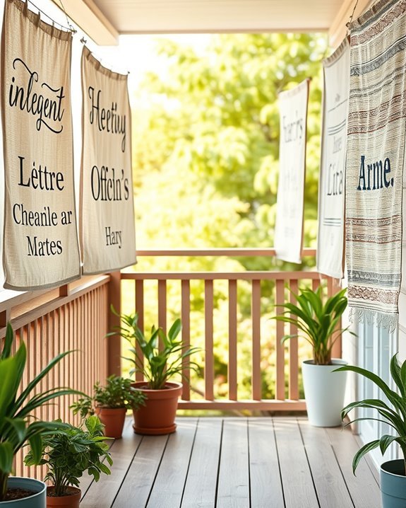 personalized fabric balcony decor