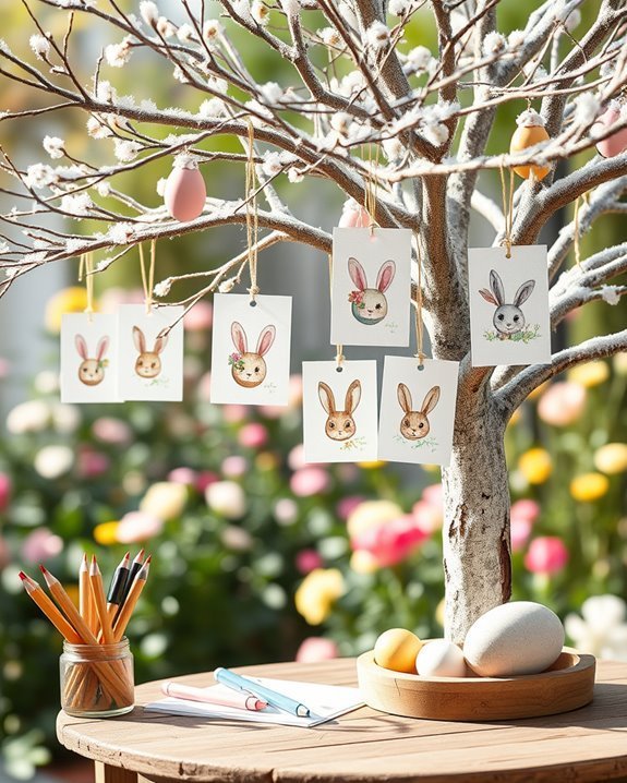 personalized hand drawn easter cards