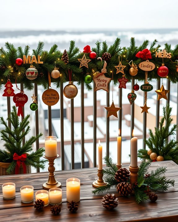 personalized holiday balcony decorations