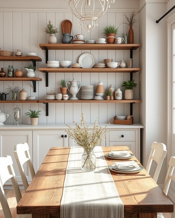 personalized open shelving decor