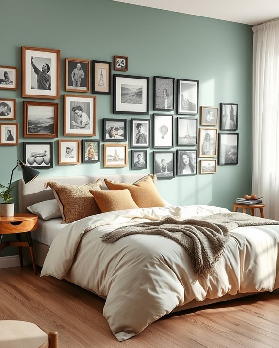 personalized photo wall arrangement