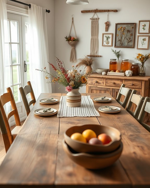 personalized rustic dining decor