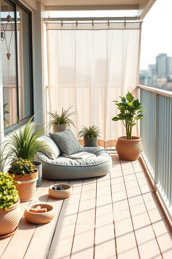 pet friendly balcony oasis