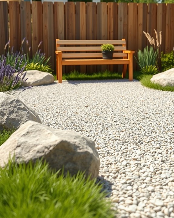 pet friendly gravel patio design