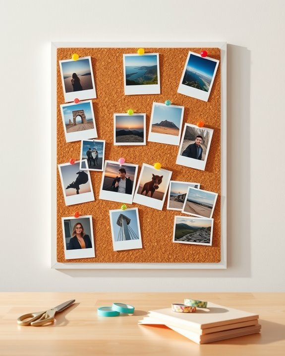 photo collage cork board