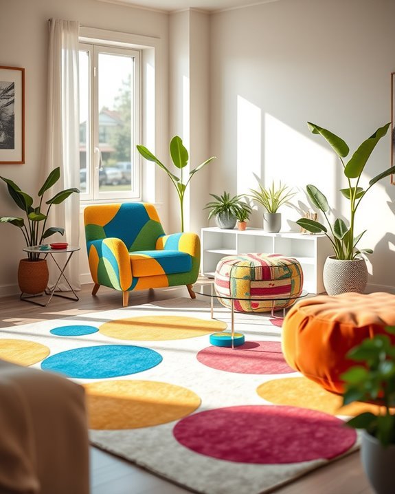 playful and vibrant decor