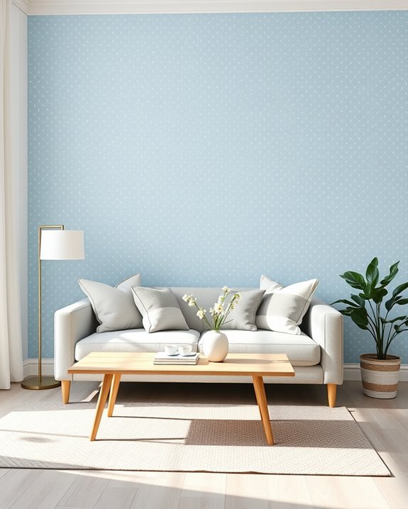 playful baby blue polka dots