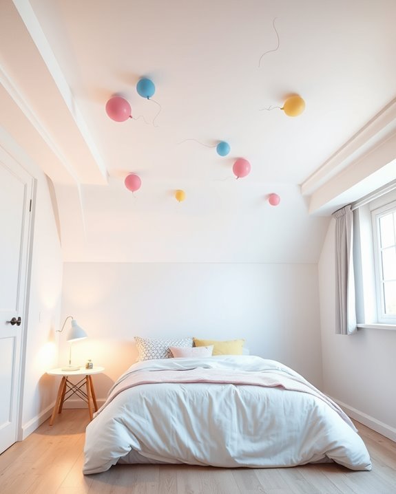 playful balloon bedroom accents