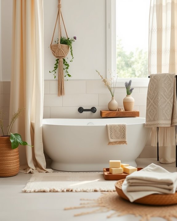playful boho bathroom accessories