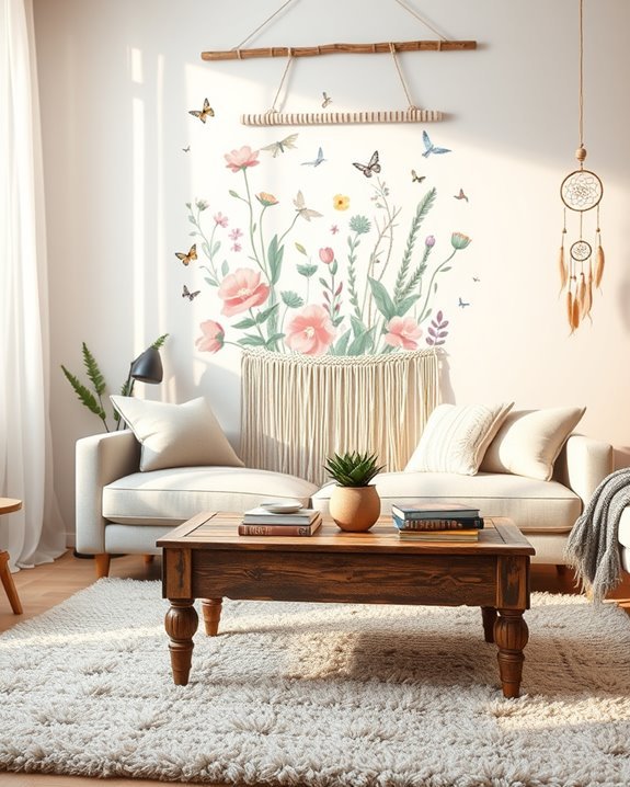 playful boho wall decals