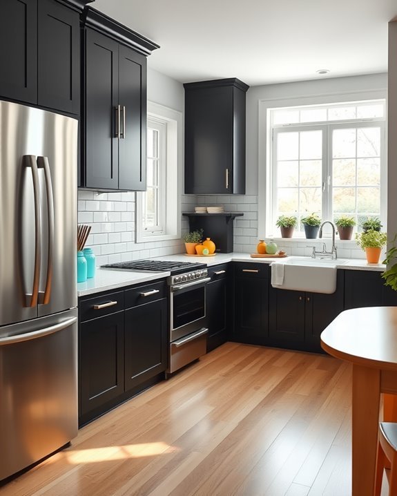 playful chalkboard kitchen cabinets
