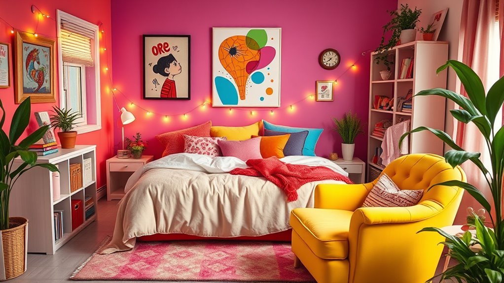 playful colorful bedroom designs
