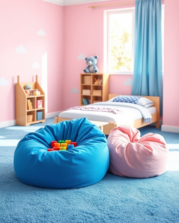 playful colorful cozy seating