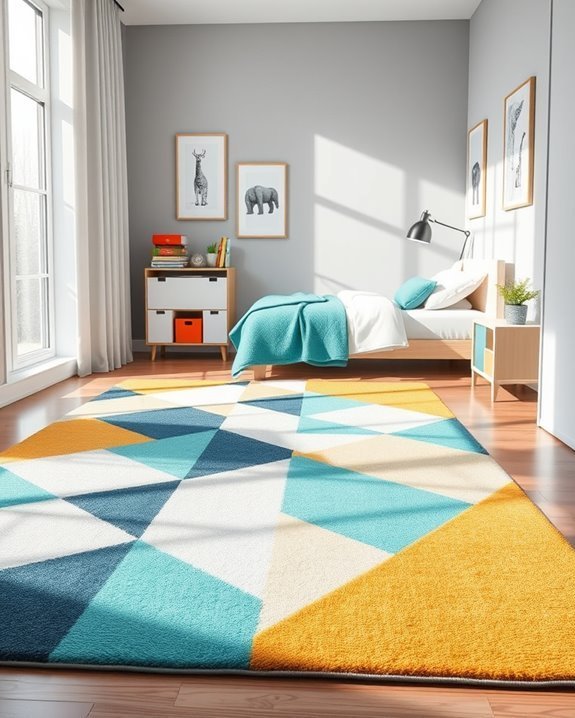 playful colorful educational rugs