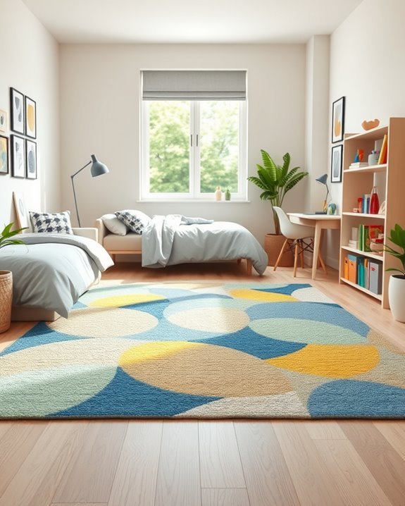 playful colorful textured rugs
