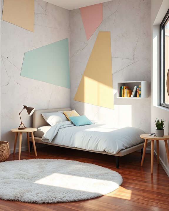 playful concrete wallpaper design