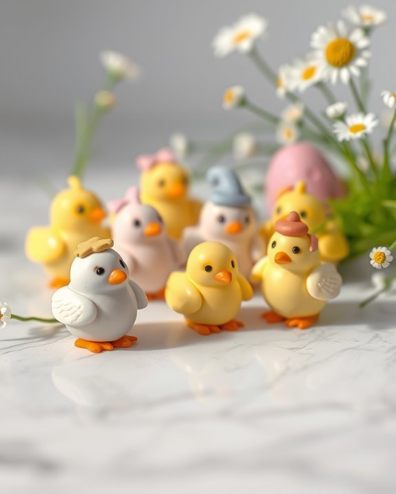 playful easter clay charms