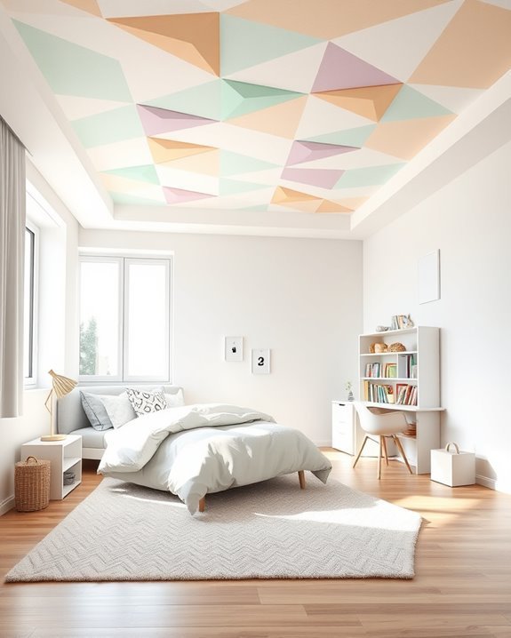 playful geometric ceiling designs