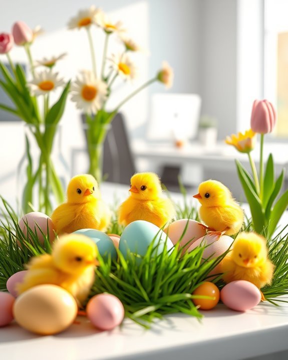 playful miniature chick decorations