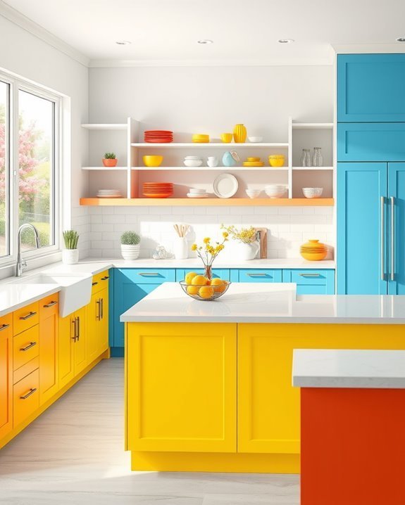 playful unique vibrant cabinets