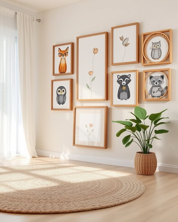 playful whimsical animal art